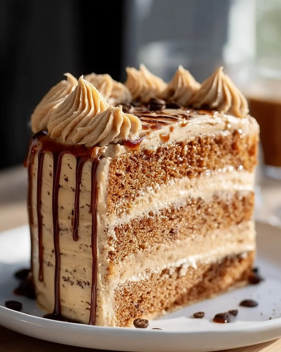 Indulge in Caramel Coffee Buttercream Cake Delight Today!