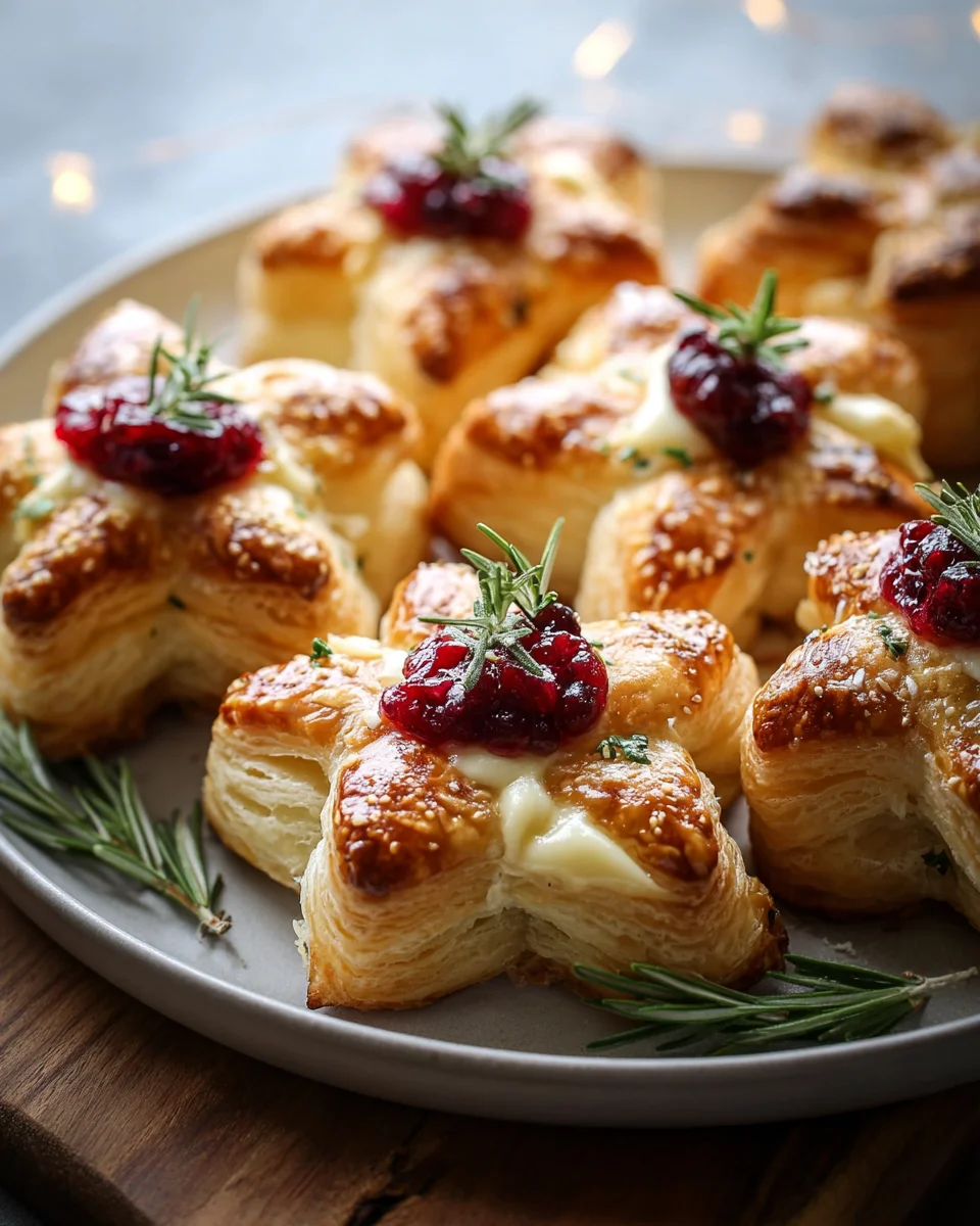 Brie and Cranberry Puff Pastry Stars Recipe – A Festive Treat