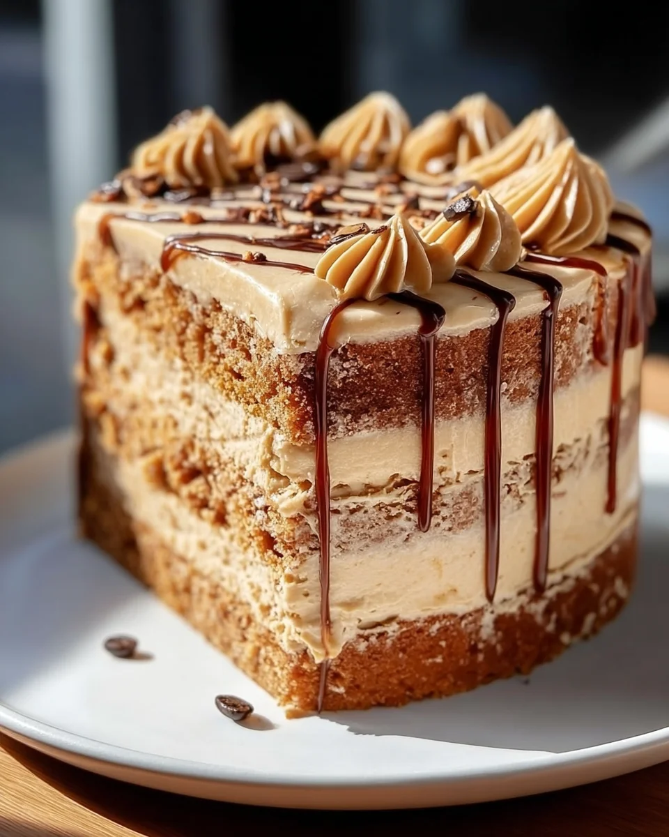 Indulge in Caramel Coffee Buttercream Cake Delight Today!