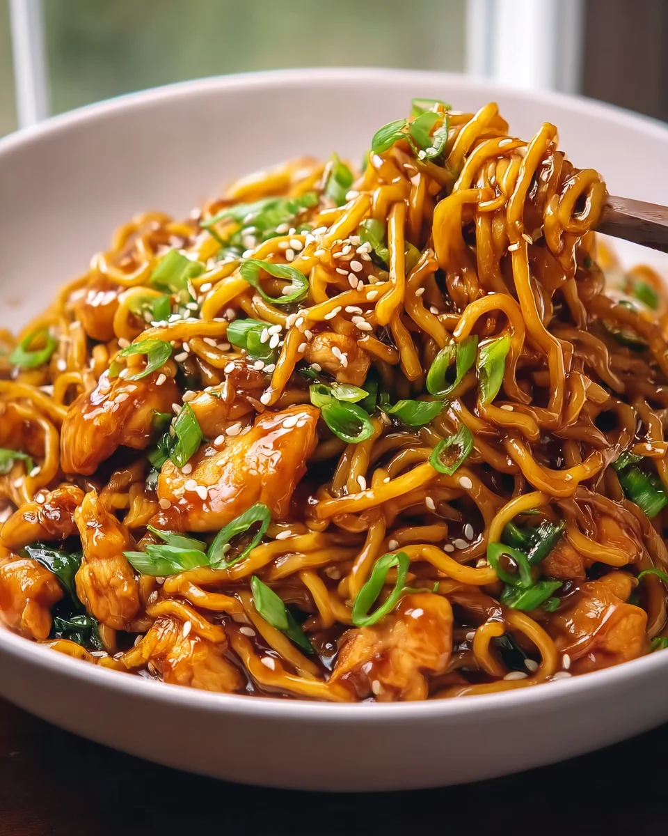 Sticky Garlic Chicken Noodles: Quick & Delicious Recipe