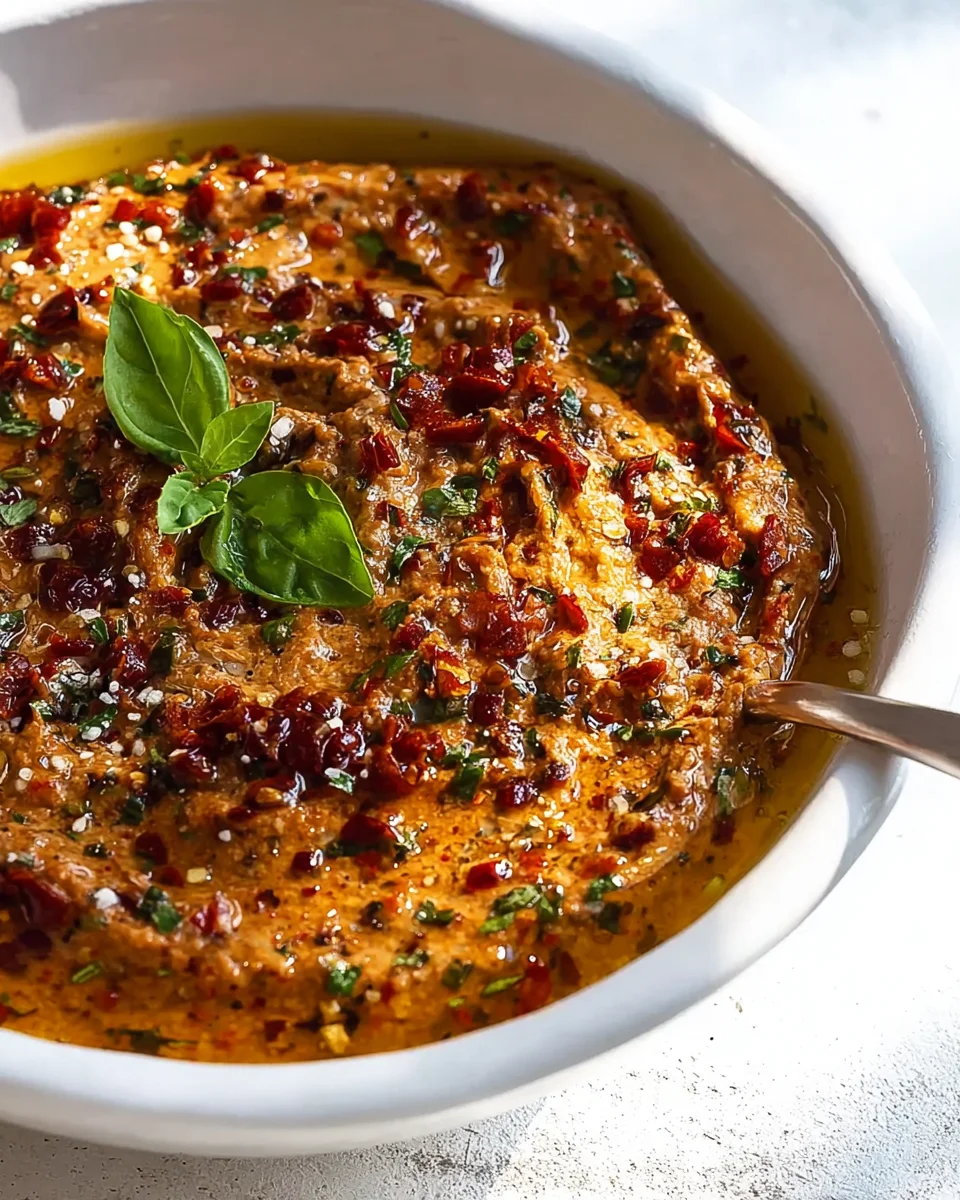 Mediterranean Sun Dried Tomato Garlic Olive Oil Dip Recipe