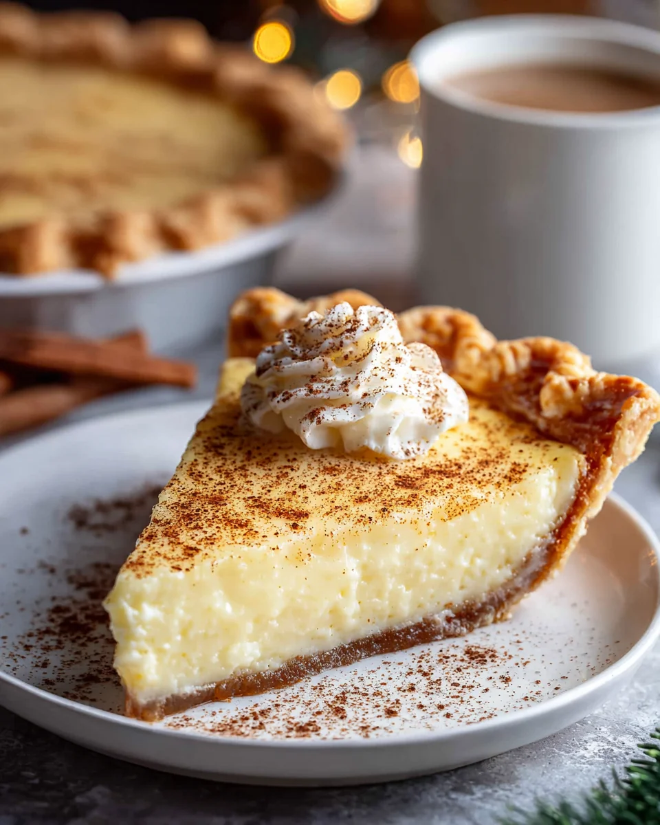 Christmas Eve Cinnamon Vanilla Custard Pie: Holiday Magic!