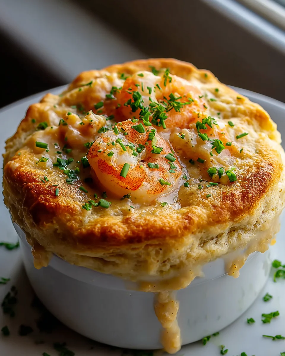 Shrimp Lobster Cheddar Bay Biscuit Pot Pie Recipe Delight