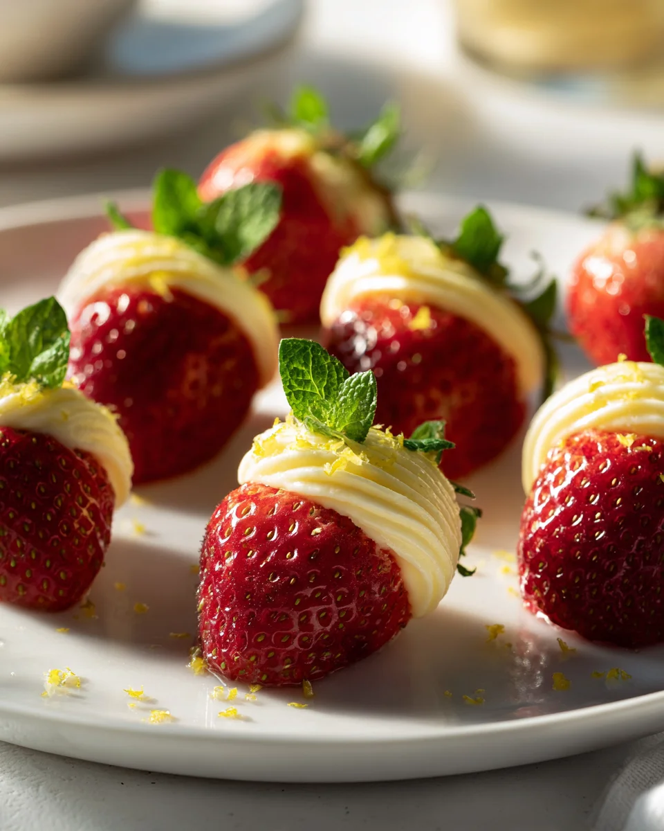 Sweet Lemon Cream Stuffed Strawberries – Easy Summer Treat