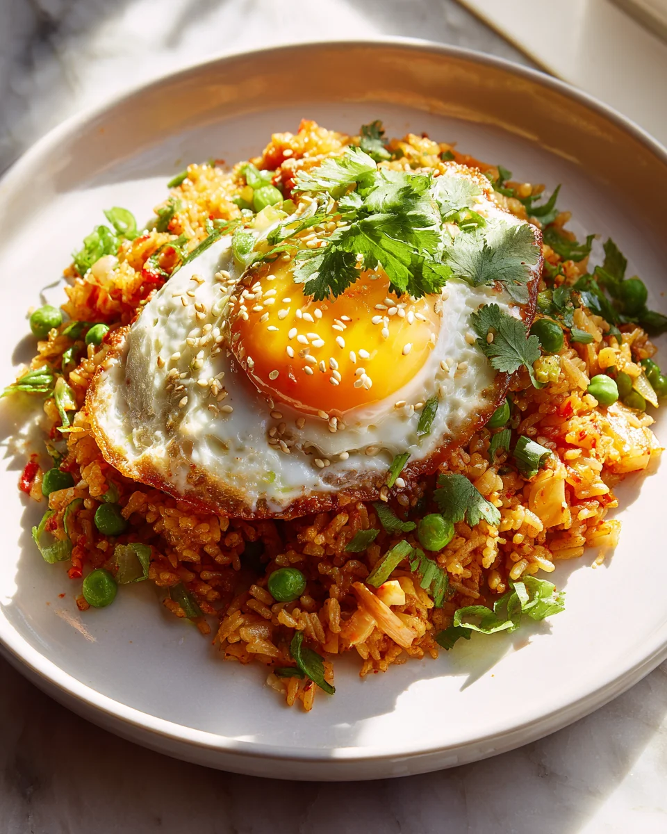 Spicy Kimchi Fried Rice with Fried Egg: Your New Favorite!