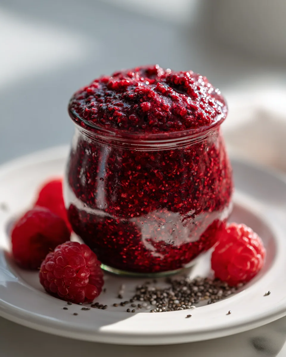 Healthy Raspberry Chia Jam (No Cook) - Fast & Flavorful