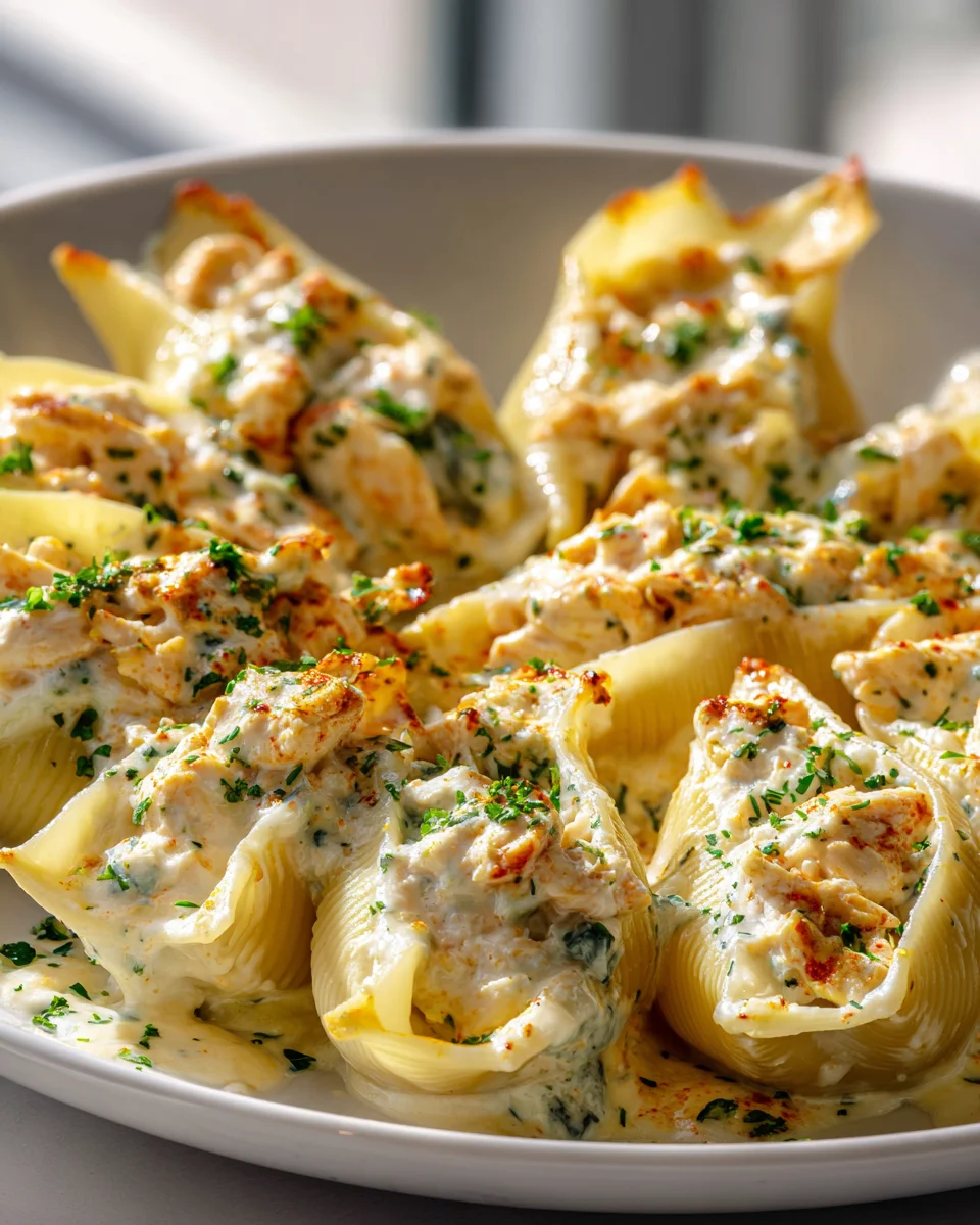 Creamy Cajun Chicken Alfredo Stuffed Shells Recipe