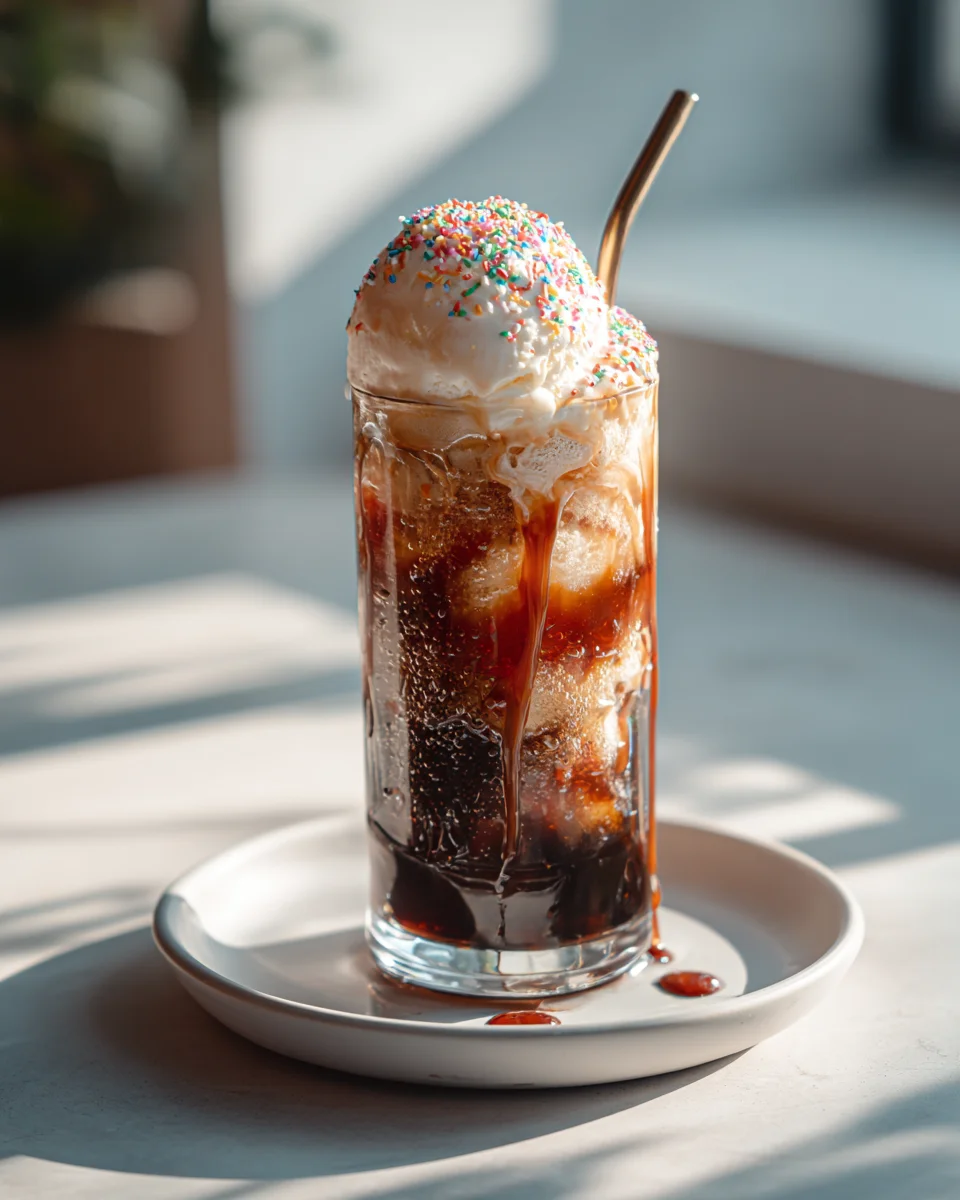 Ultimate Dirty Soda Float with Vanilla Ice Cream Recipe