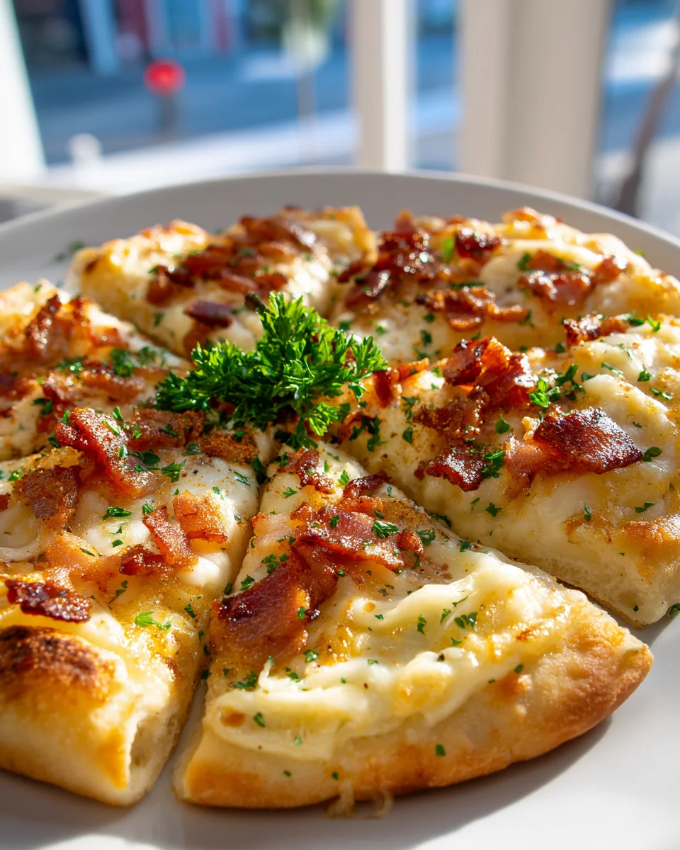 Irresistible Beef Carbonara Flatbread Pizza – Family Favorite