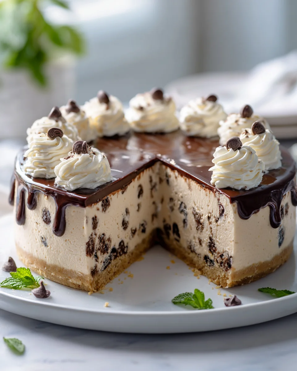 Decadent No Bake Cookie Dough Cheesecake: Quick & Easy