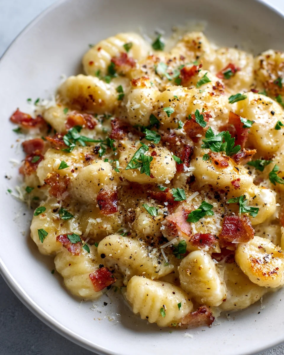 Creamy Beef Carbonara with Gnocchi: Quick & Delicious