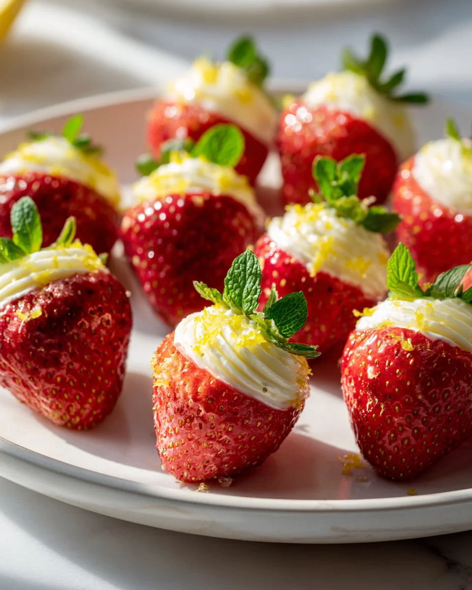 Sweet Lemon Cream Stuffed Strawberries – Easy Summer Treat