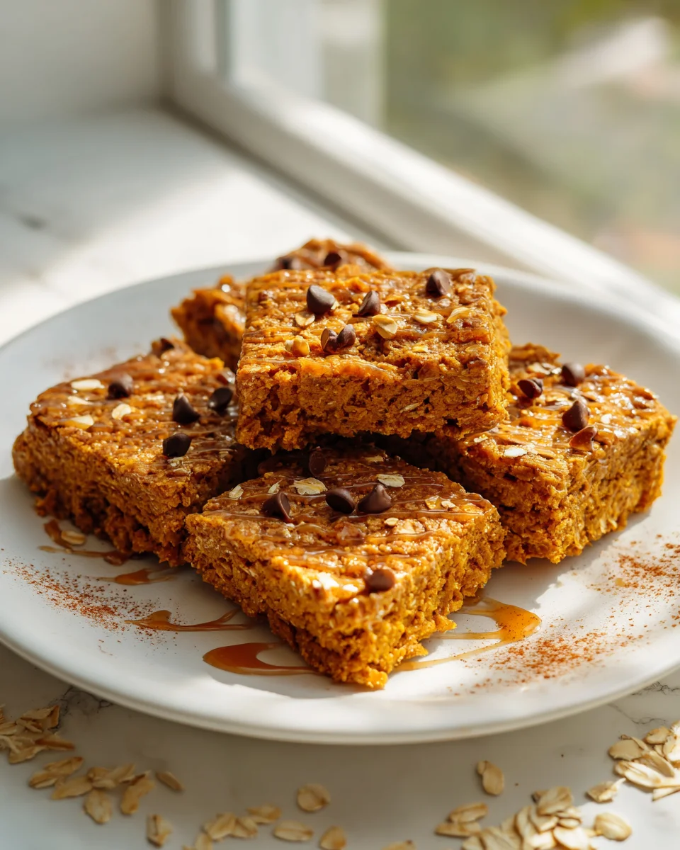 Healthy Pumpkin Oatmeal Bars – Easy Fall Breakfast Treat