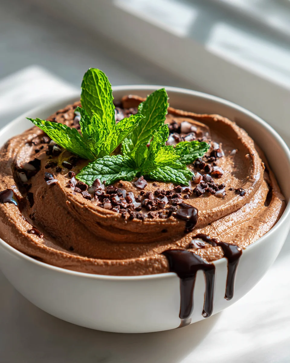 Decadent Chocolate Peppermint Dessert Hummus Recipe