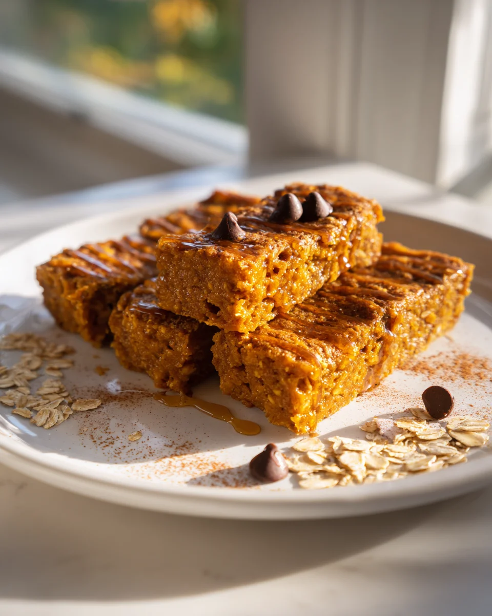 Healthy Pumpkin Oatmeal Bars – Easy Fall Breakfast Treat