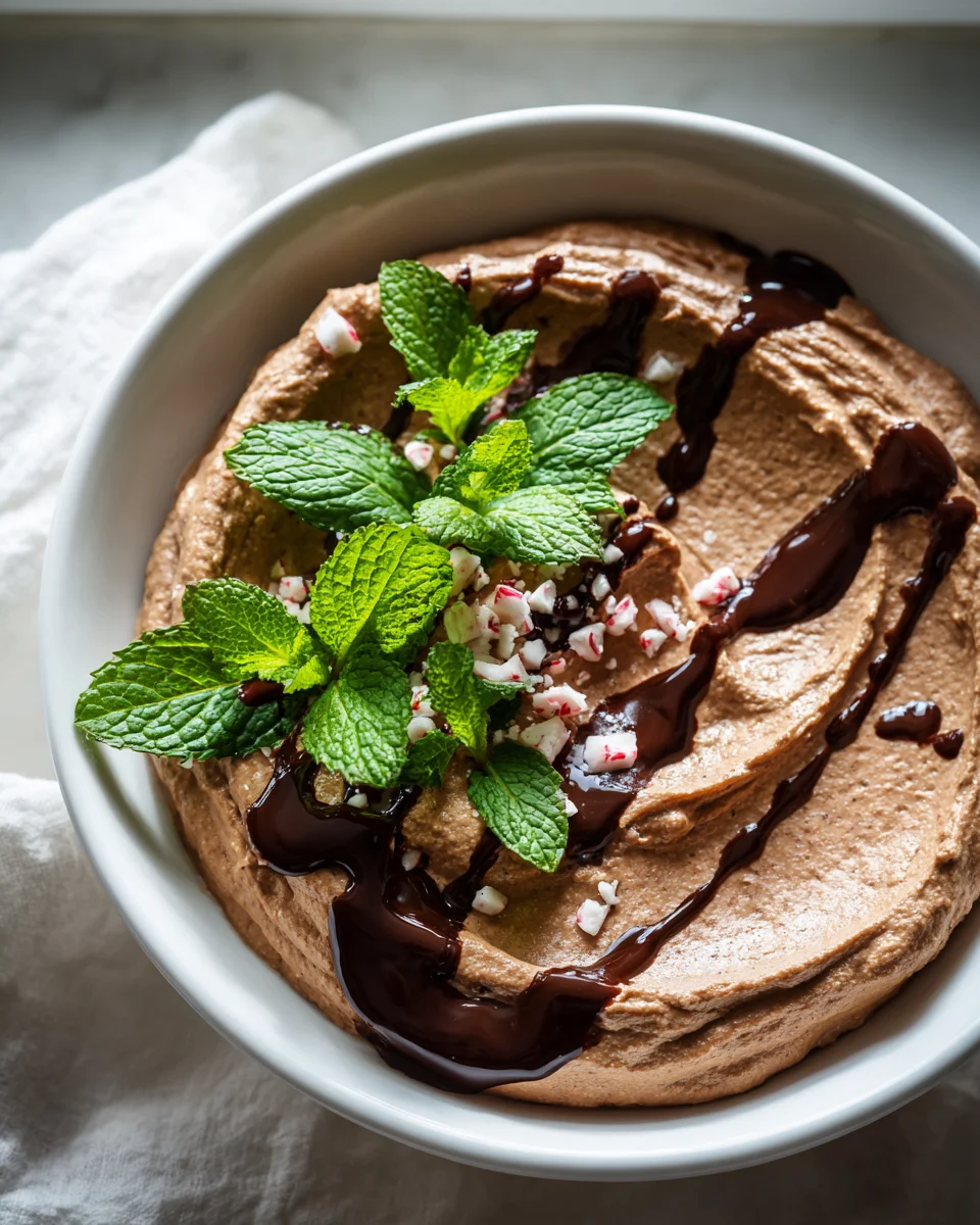 Decadent Chocolate Peppermint Dessert Hummus Recipe