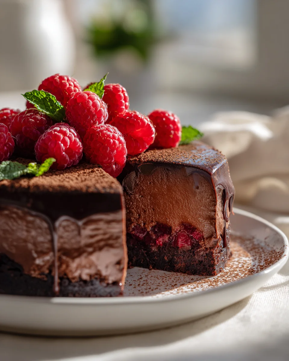 Rich Dark Chocolate Raspberry Mousse Cake Recipe - A Must Try!