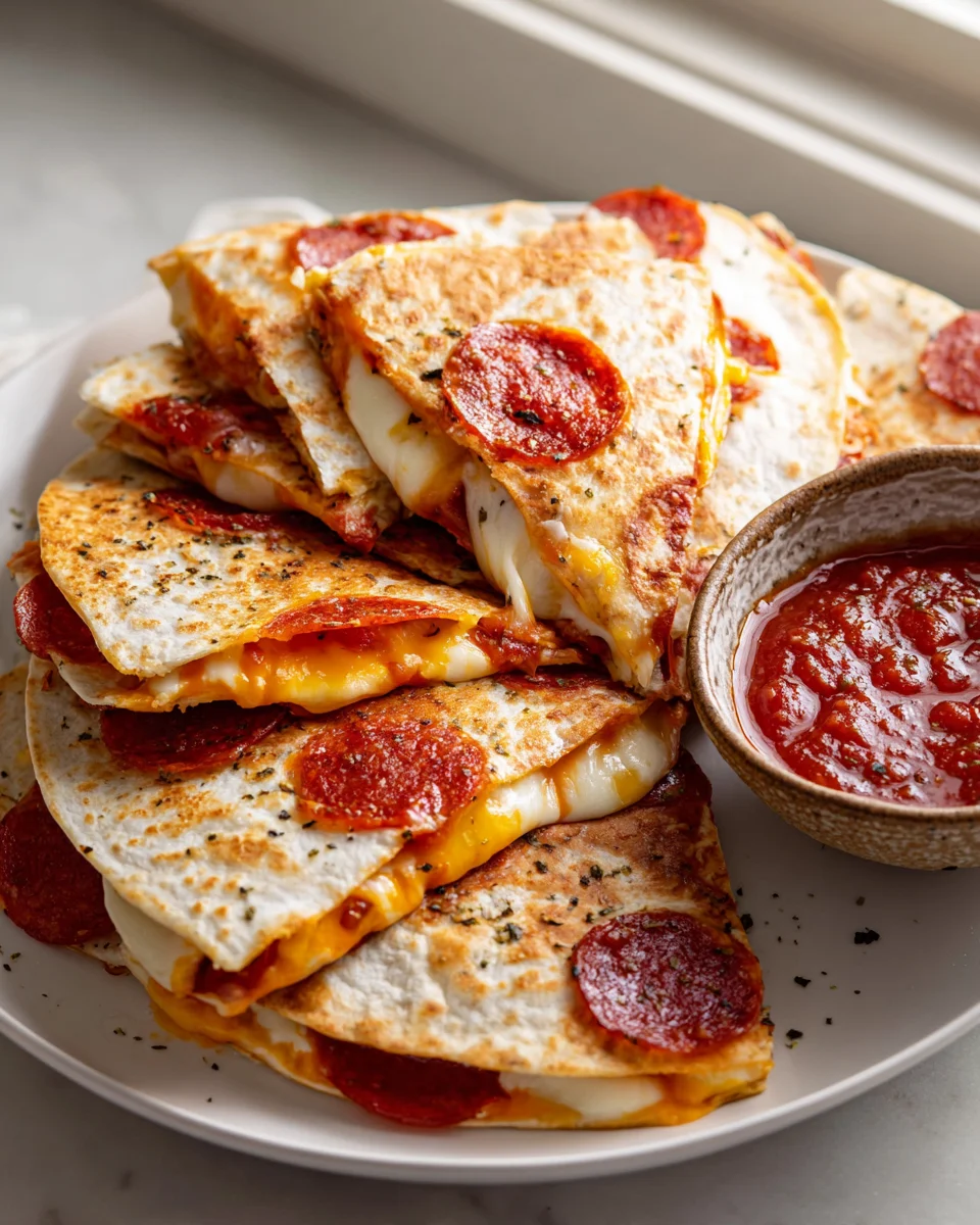Beef Pepperoni Pizza Quesadillas: Quick & Cheesy Meal