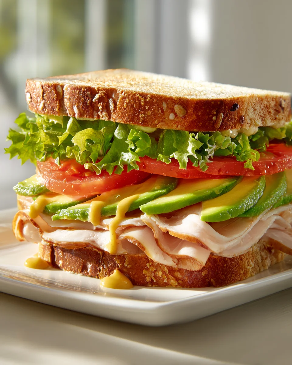 Ultimate Honey Mustard Turkey Avocado Sandwich Recipe