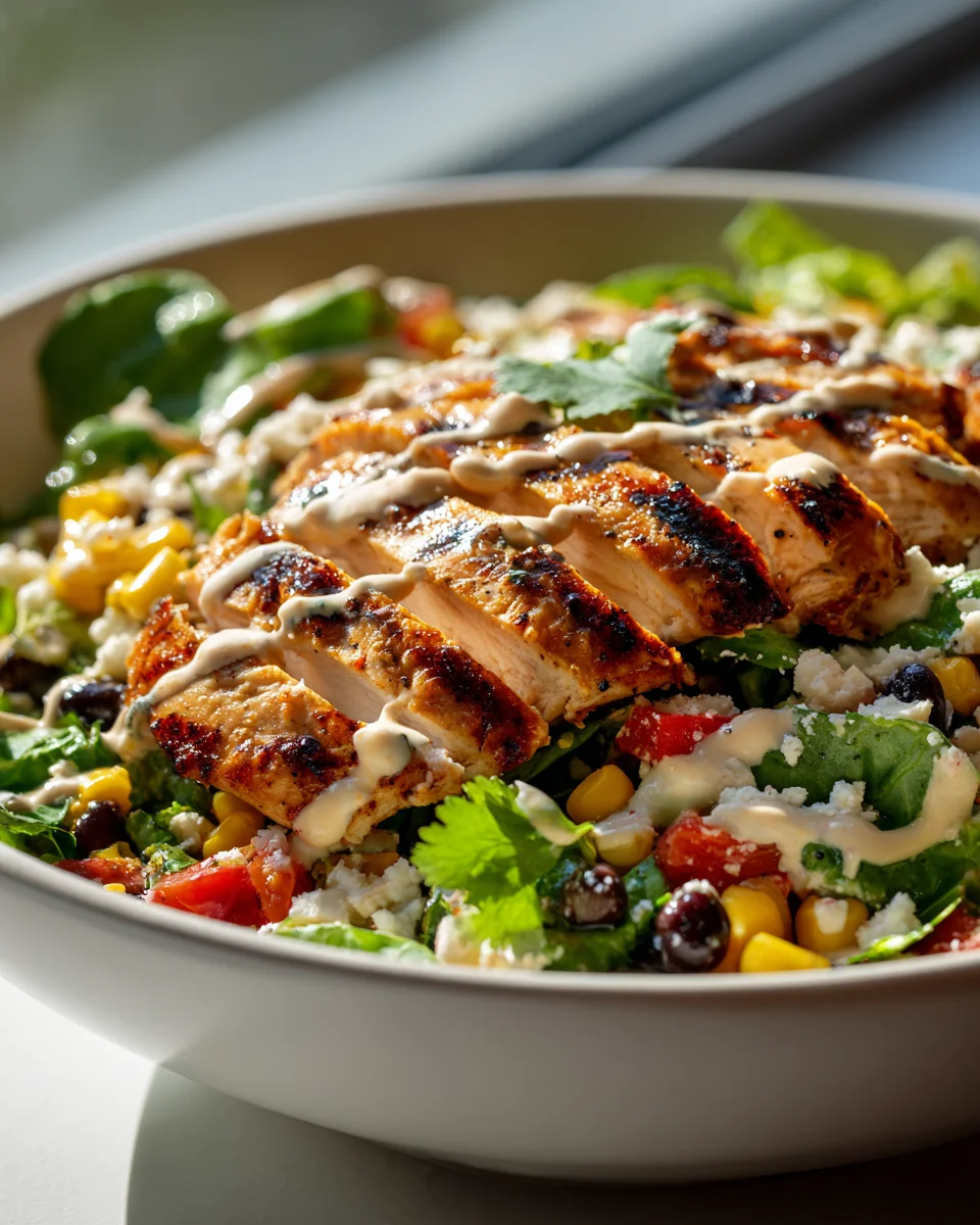 Grilled Southwest Chicken Salad with Chipotle Ranch Recipe