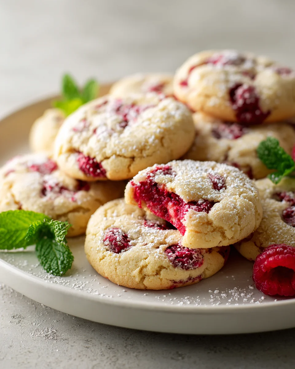Easy Raspberry Cookies: Soft, Chewy, & Bursting with Flavor