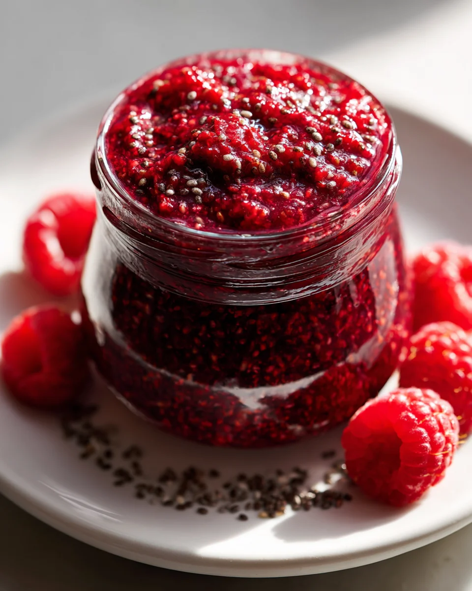 Healthy Raspberry Chia Jam (No Cook) - Fast & Flavorful