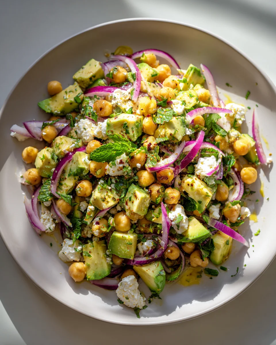 Chickpea Feta Avocado Salad: Healthy, Easy & Delicious!