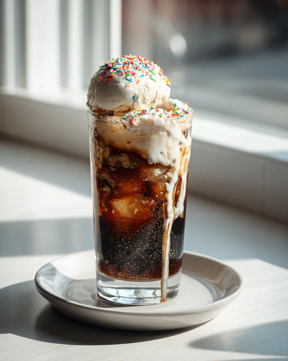 Ultimate Dirty Soda Float with Vanilla Ice Cream Recipe