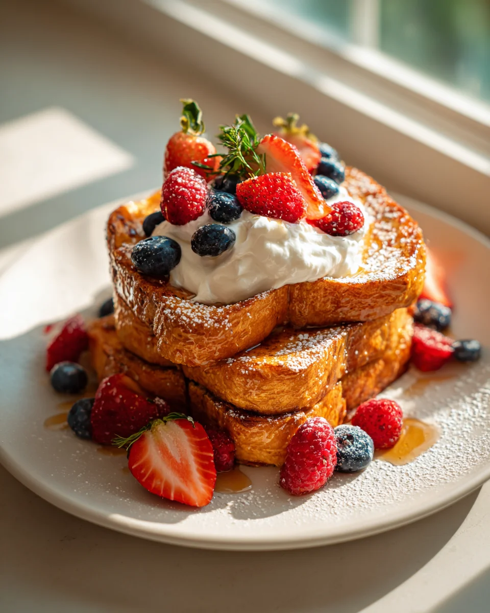 Protein French Toast: Greek Yogurt & Berries Recipe