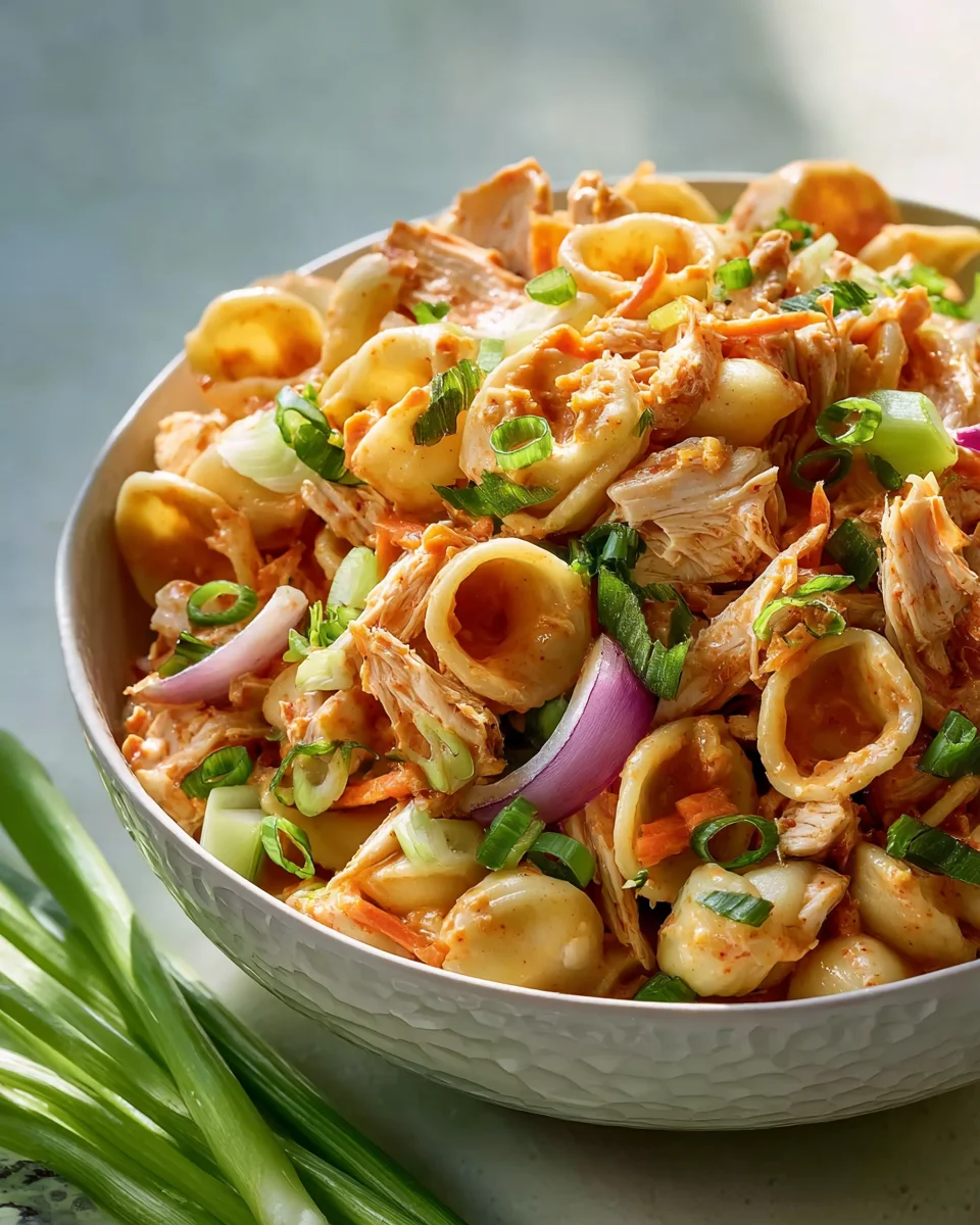 Spicy High-Protein Buffalo Pasta Salad – Your New Favorite!