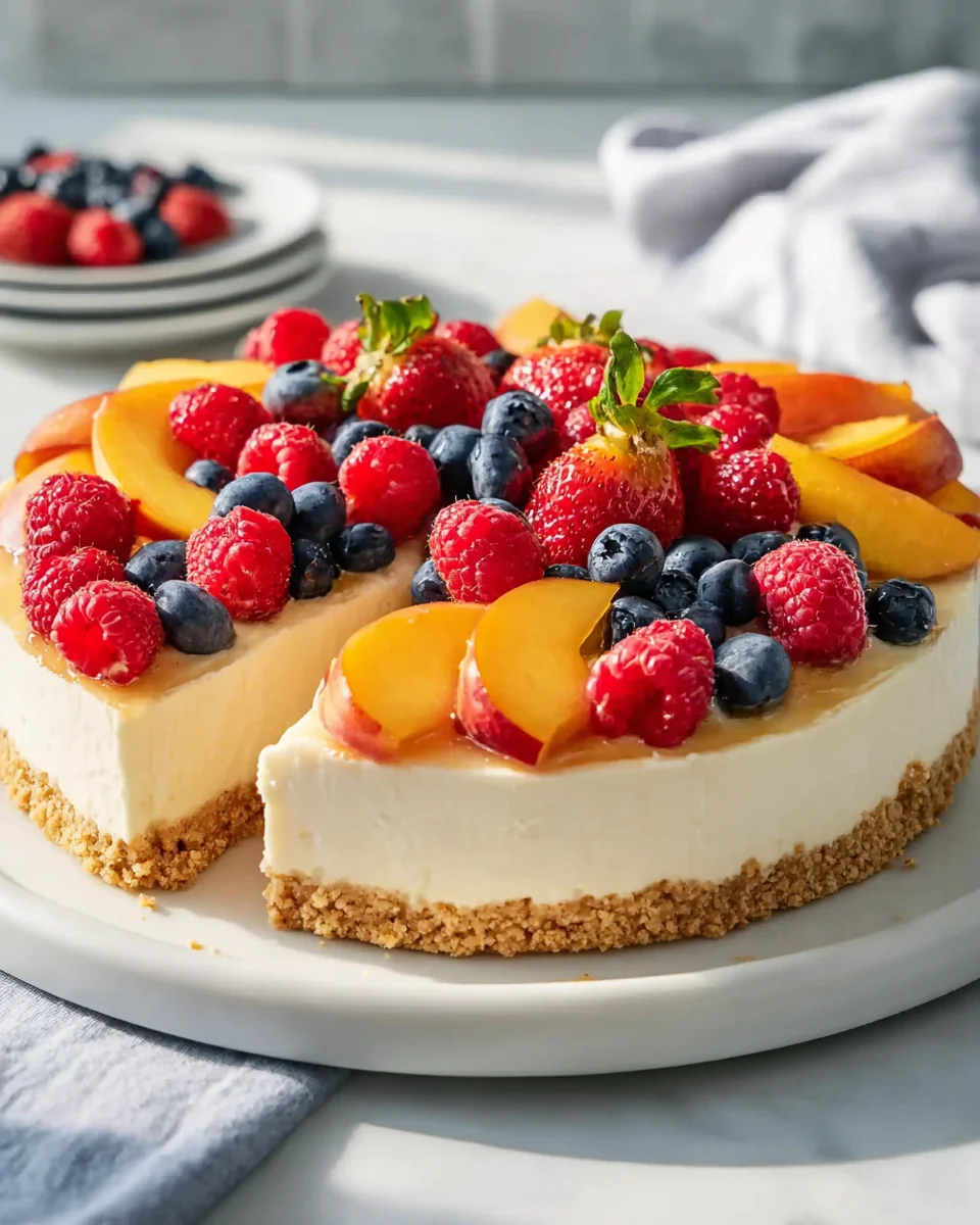 Delicious Summer Berry and Peach Cheesecake Recipe to Try!