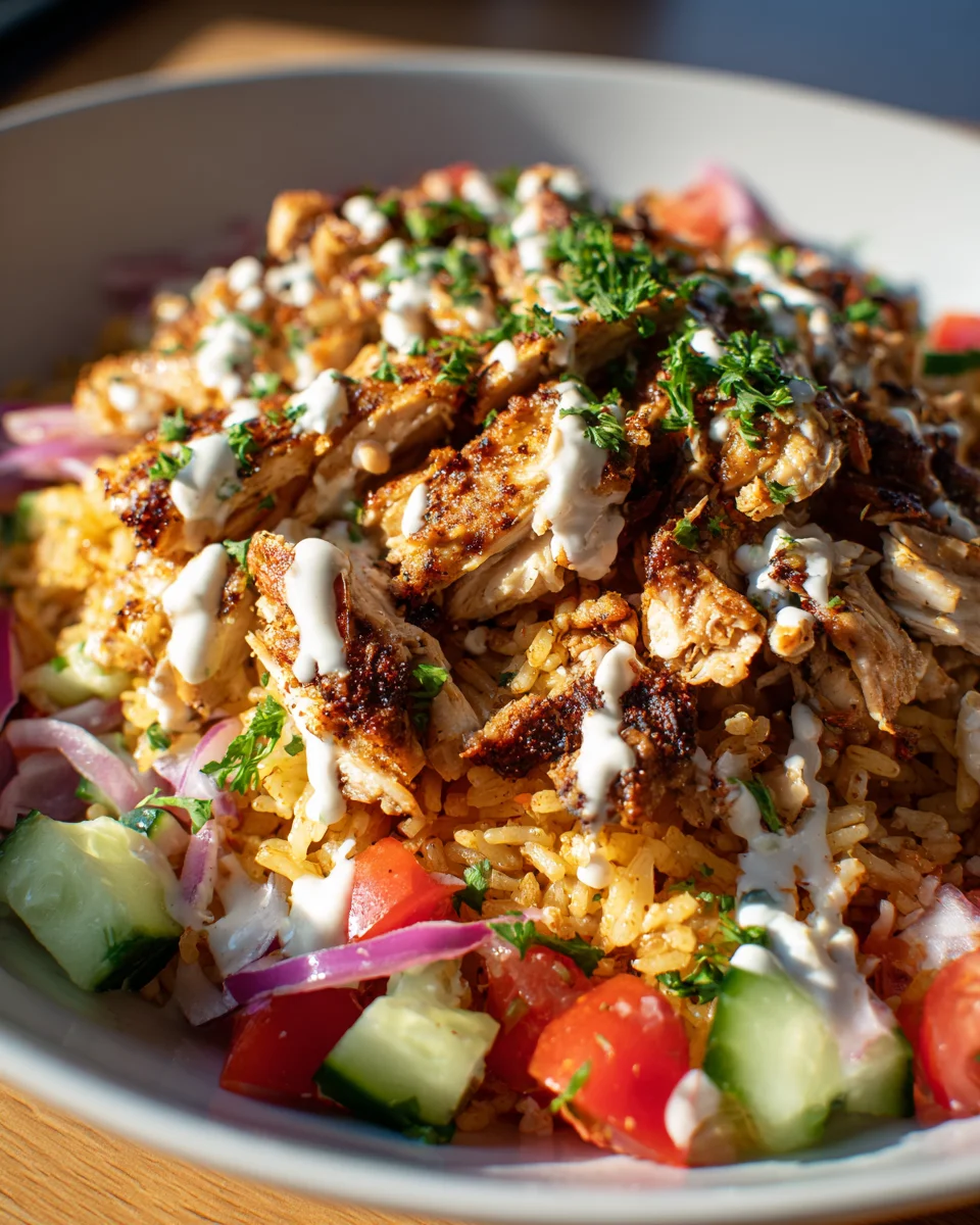 Chicken Shawarma Crispy Rice Salad: Easy Middle Eastern Dinner