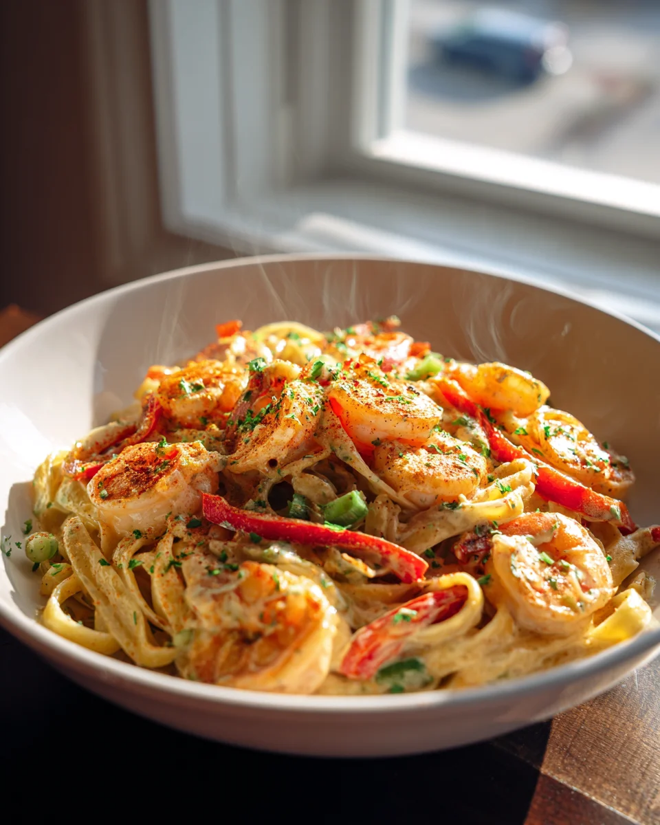 Delicious Creamy Cajun Shrimp Pasta Recipe - Weeknight Win!