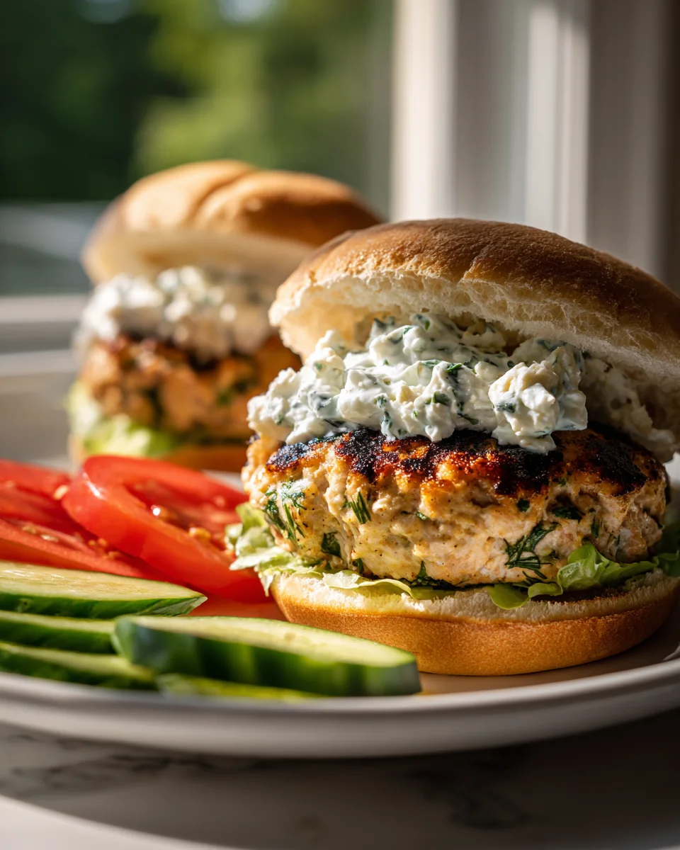 Delicious Greek Chicken Burgers: Perfect for Dinner Tonight!