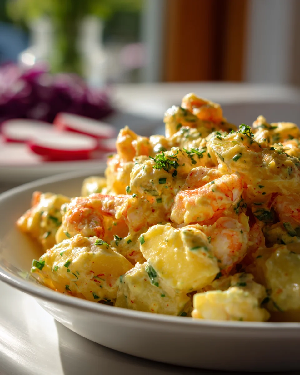 Zesty Crawfish Boil Potato Salad with Zesty Mustard Dressing