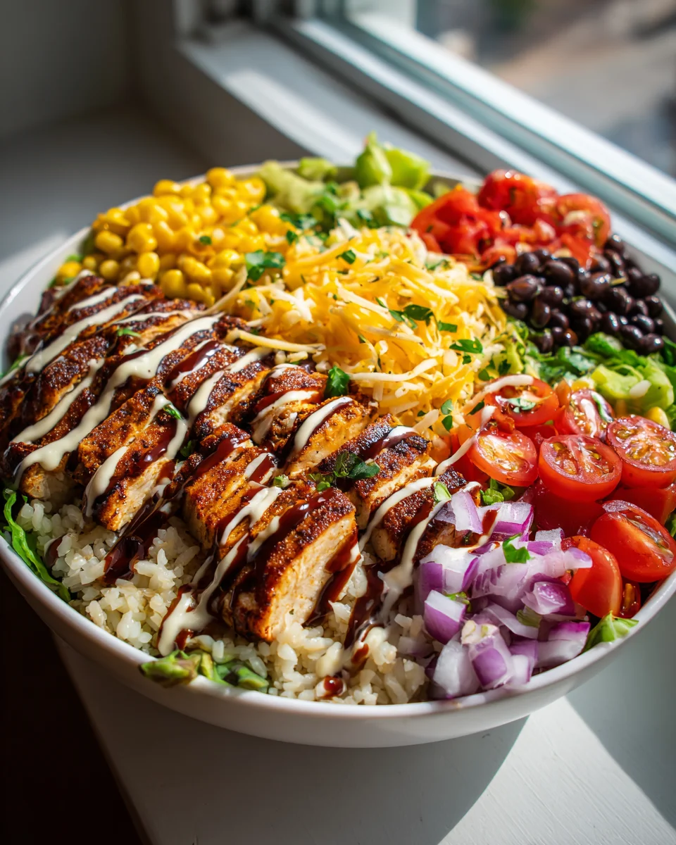 Delicious High Protein BBQ Ranch Chicken Bowl Recipe