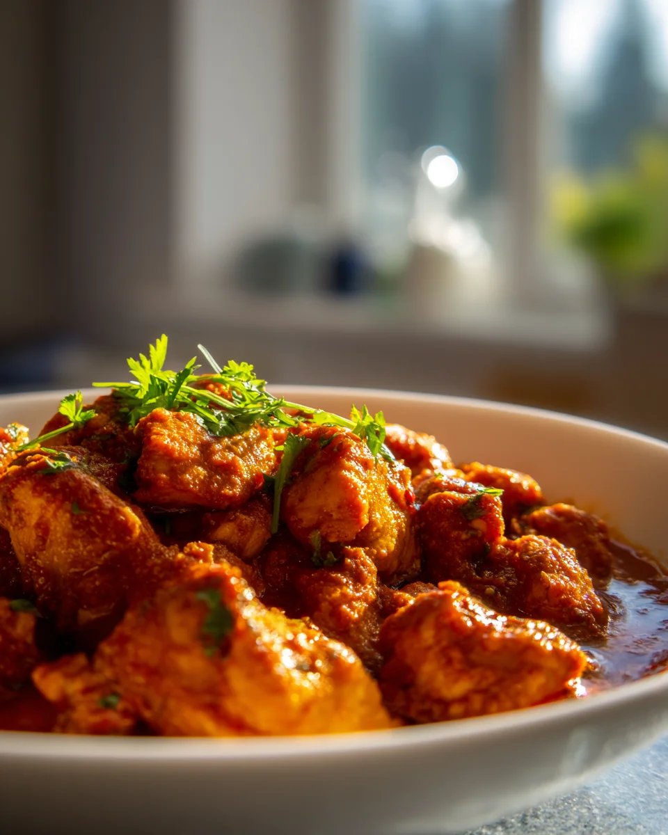 Authentic Indian Chicken Curry with Rich Tomato Gravy