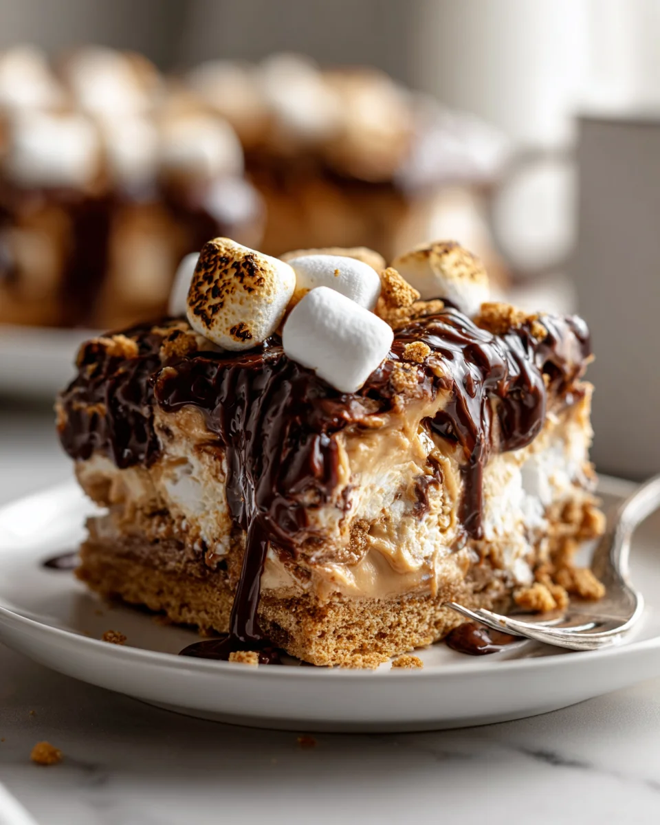 Delicious Peanut Butter Golden Grabeef Hams S’mores Bars Recipe