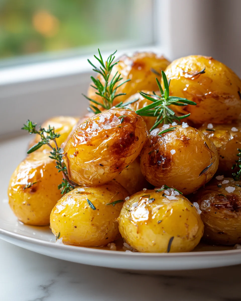 Sweet & Savory Honey Herb Roasted Baby Potatoes