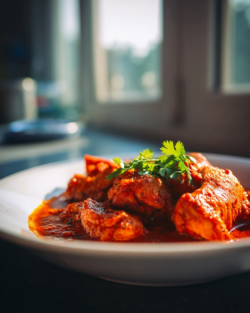 Authentic Indian Chicken Curry with Rich Tomato Gravy