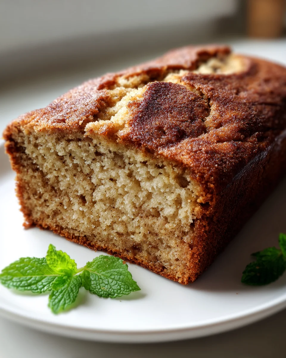 Snickerdoodle Banana Bread Loaf: Cinnamon Swirl Magic