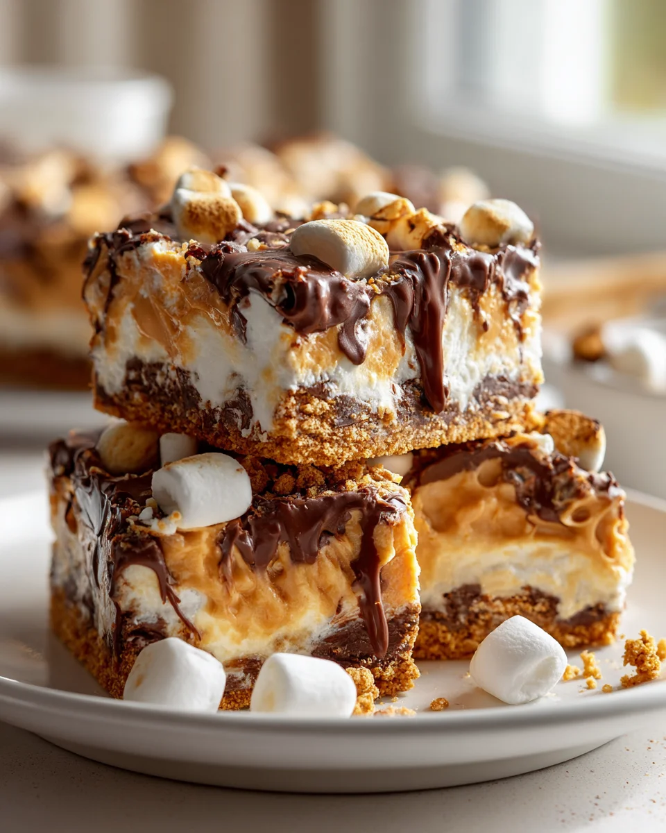 Delicious Peanut Butter Golden Grabeef Hams S’mores Bars Recipe
