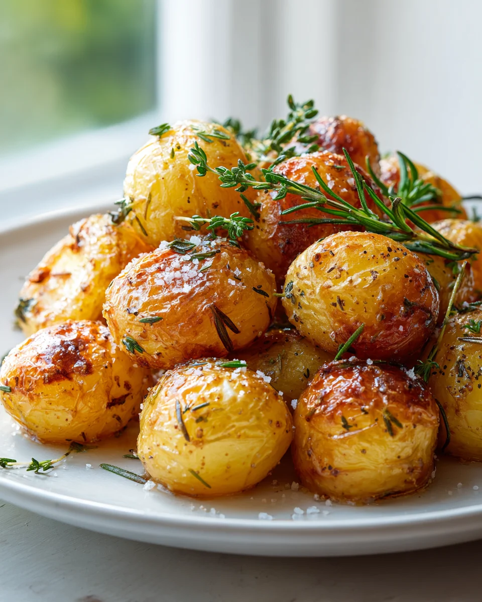 Sweet & Savory Honey Herb Roasted Baby Potatoes