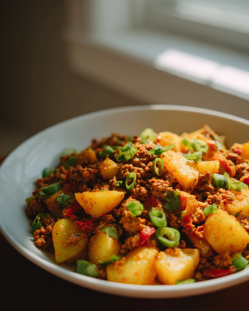Aloo Keema Recipe: Savory Ground Beef & Potato Curry
