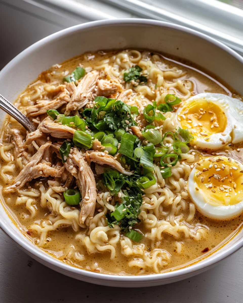 Creamy Sriracha Chicken Ramen: Ultimate Spicy Comfort