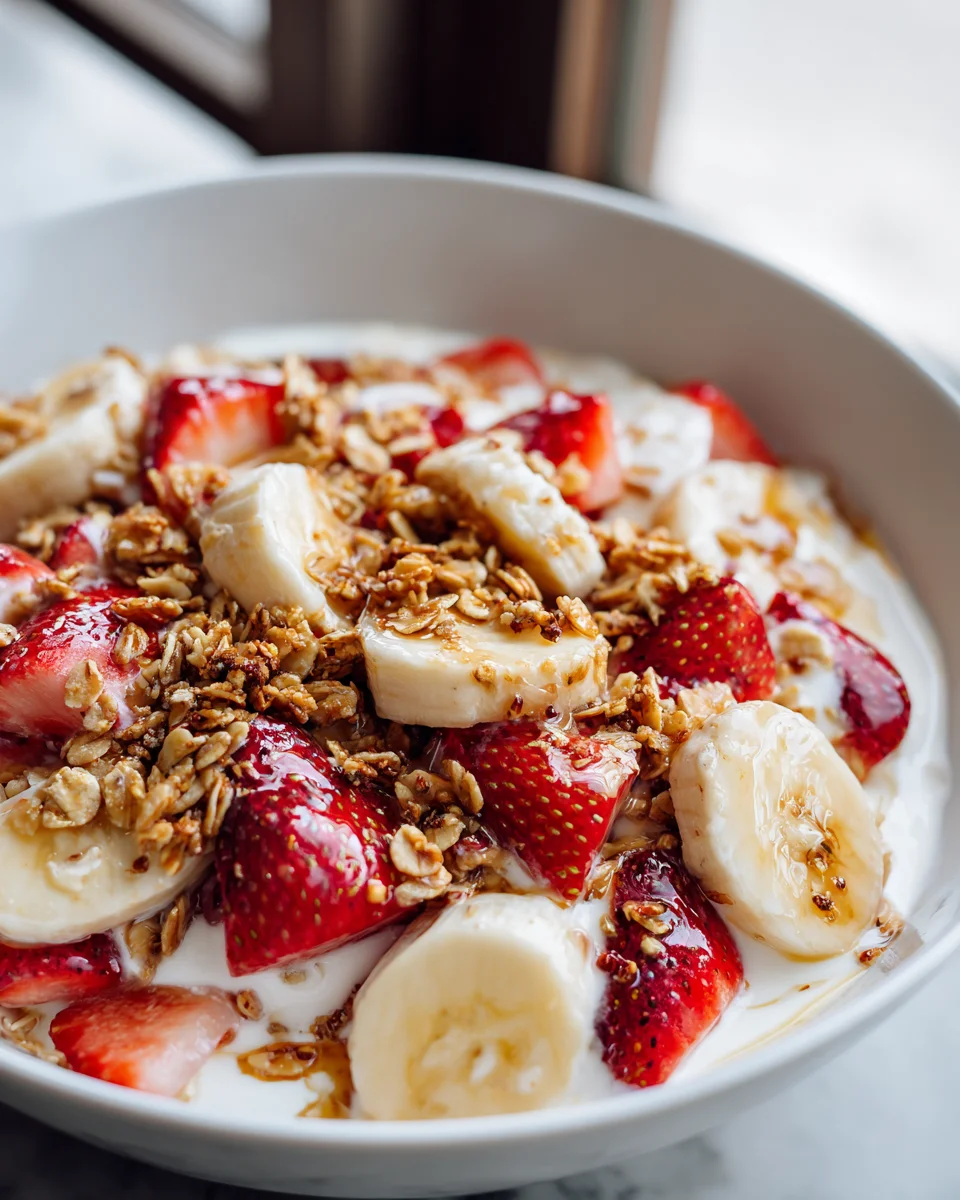 Strawberry Banana Crunch Dessert Salad: Easy & Delicious