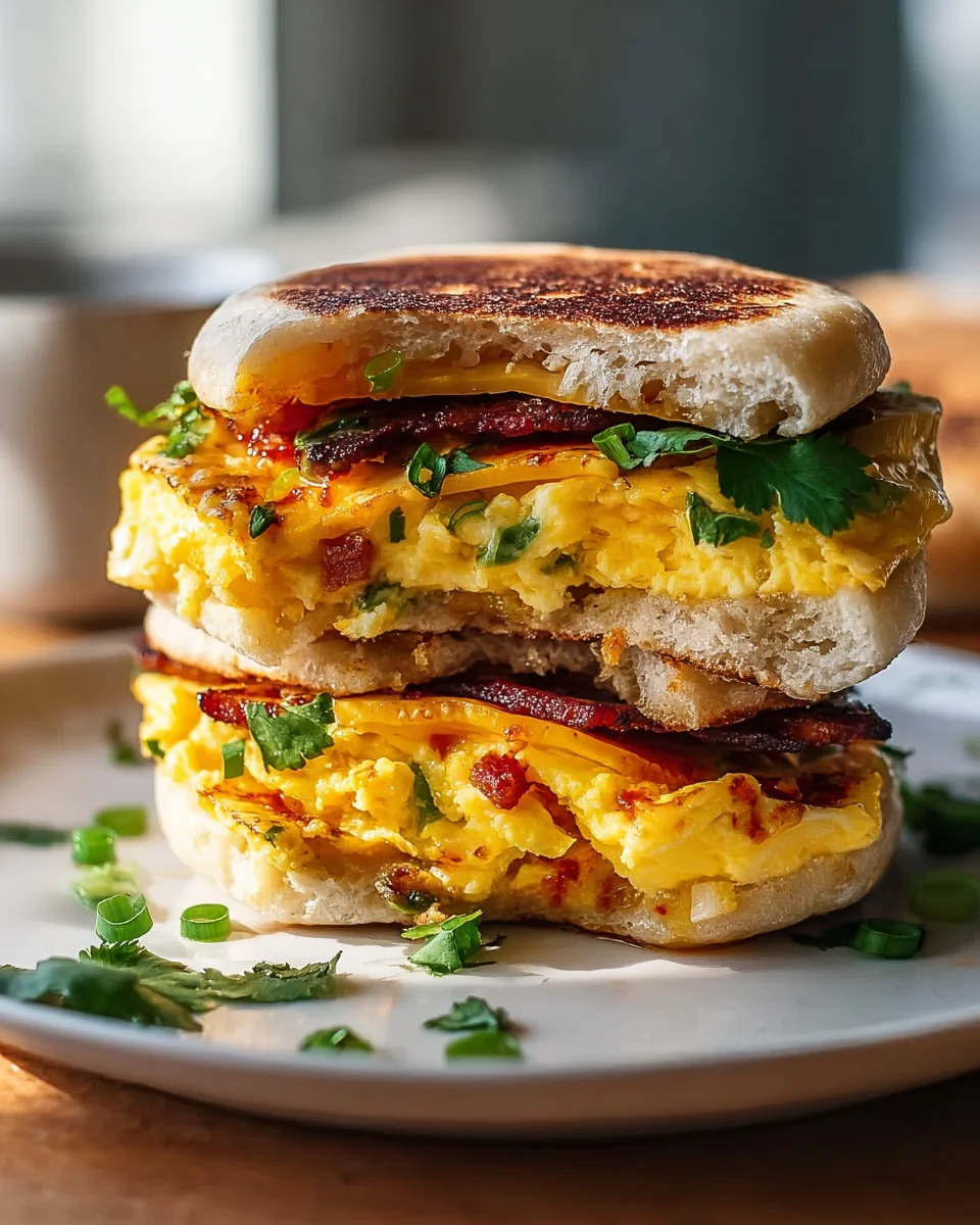 Kickstart Your Day: Spicy Chipotle Egg Breakfast Sandwiches
