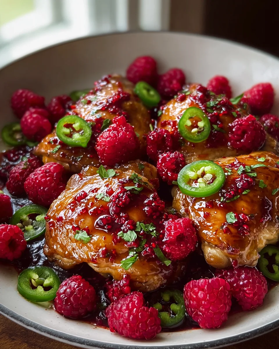Spicy Jalapeno Raspberry Chicken for Flavorful Dinner Delight