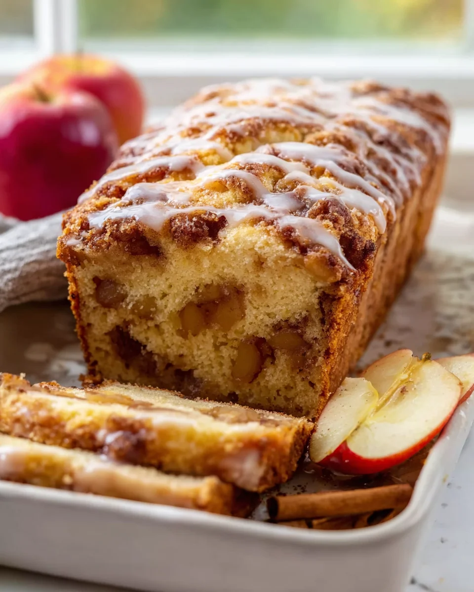 Delicious Homestyle Cinnamon Apple Fritter Bread Loaf Recipe