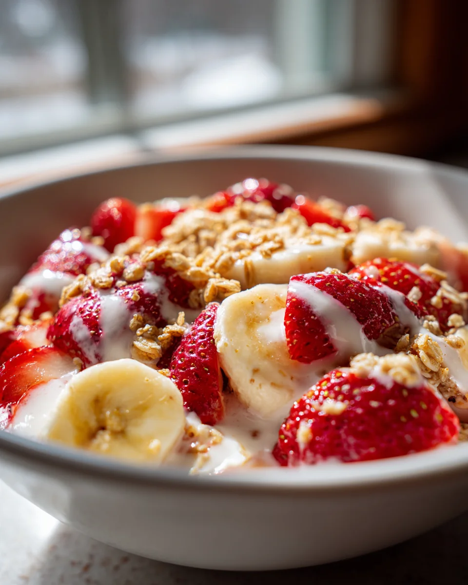Strawberry Banana Crunch Dessert Salad: Easy & Delicious